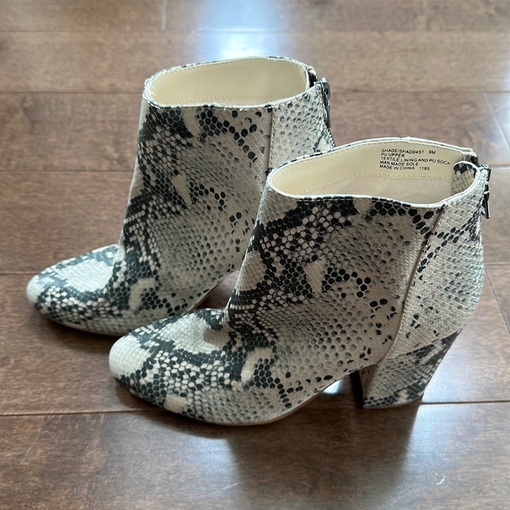 Steve Madden snake print boots